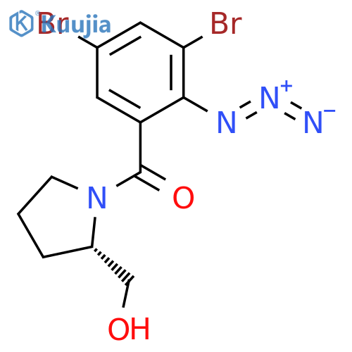 2-Pyrrolidinemethanol, 1-(2-azido-3,5-dibromobenzoyl)-, (2S)- structure