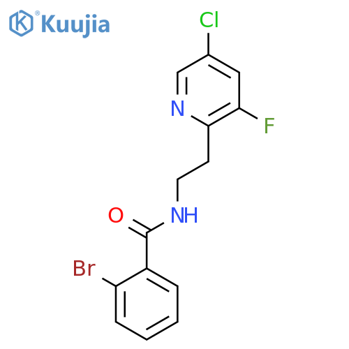 Benzamide, 2-bromo-N-[2-(5-chloro-3-fluoro-2-pyridinyl)ethyl]- structure