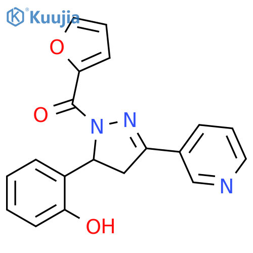furan-2-yl-[3-(2-hydroxyphenyl)-5-pyridin-3-yl-3,4-dihydropyrazol-2-yl]methanone structure