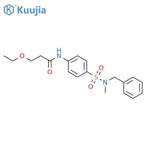 N-(4-{[benzyl(methyl)amino]sulfonyl}phenyl)-3-ethoxypropanamide structure