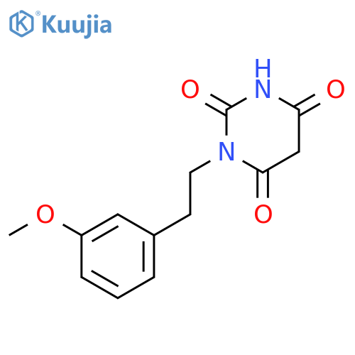 2,4,6(1H,3H,5H)-Pyrimidinetrione, 1-[2-(3-methoxyphenyl)ethyl]- structure
