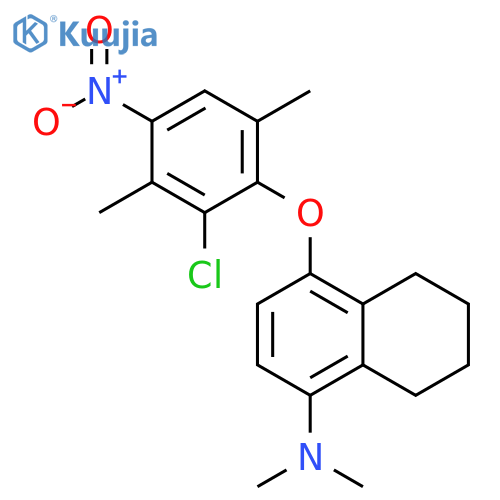 1-Naphthalenamine,4-(2-chloro-3,6-dimethyl-4-nitrophenoxy)-5,6,7,8-tetrahydro-N,N-dimethyl- structure