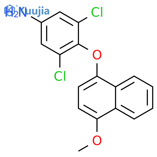 Benzenamine, 3,5-dichloro-4-[(4-methoxy-1-naphthalenyl)oxy]- structure