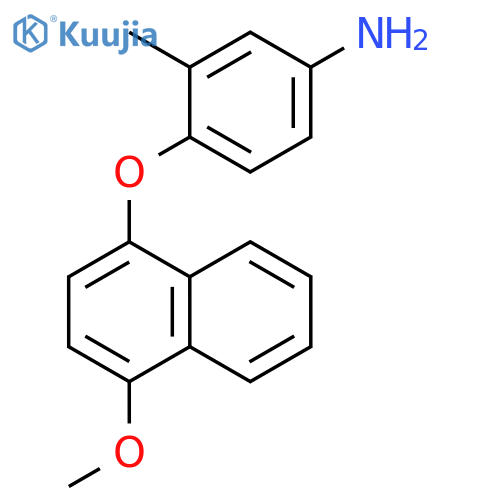 Benzenamine, 4-[(4-methoxy-1-naphthalenyl)oxy]-3-methyl- structure