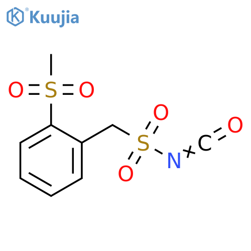 Benzenemethanesulfonyl isocyanate, 2-(methylsulfonyl)- structure