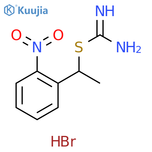 Carbamimidothioic acid, 1-(2-nitrophenyl)ethyl ester, monohydrobromide (9CI) structure