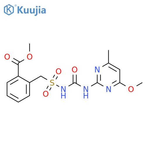 Benzoic acid,2-[[[[[(4-methoxy-6-methyl-2-pyrimidinyl)amino]carbonyl]amino]sulfonyl]methyl]-, methyl ester structure