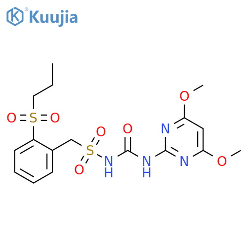 Benzenemethanesulfonamide,N-[[(4,6-dimethoxy-2-pyrimidinyl)amino]carbonyl]-2-(propylsulfonyl)- structure