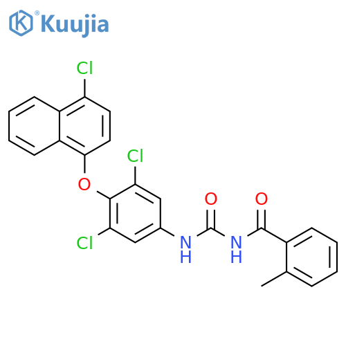 Benzamide,N-[[[3,5-dichloro-4-[(4-chloro-1-naphthalenyl)oxy]phenyl]amino]carbonyl]-2-methyl- structure