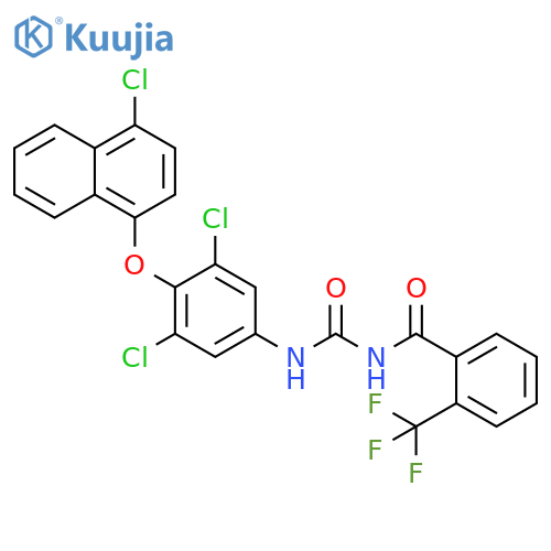 Benzamide,N-[[[3,5-dichloro-4-[(4-chloro-1-naphthalenyl)oxy]phenyl]amino]carbonyl]-2-(trifluoromethyl)- structure