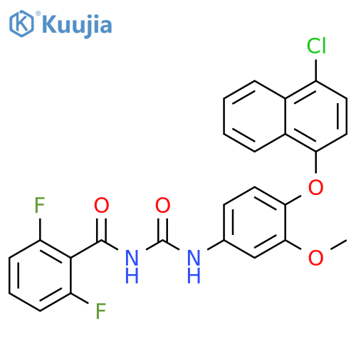 Benzamide, N-[[[4-[(4-chloro-1-naphthalenyl)oxy]-3-methoxyphenyl]amino]carbonyl]-2,6-difluoro- structure