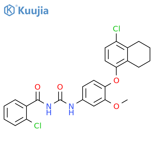 Benzamide,2-chloro-N-[[[4-[(4-chloro-5,6,7,8-tetrahydro-1-naphthalenyl)oxy]-3-methoxyphenyl]amino]carbonyl]- structure