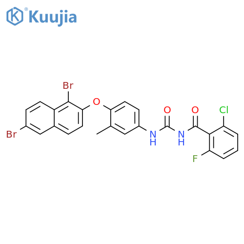 Benzamide,2-chloro-N-[[[4-[(1,6-dibromo-2-naphthalenyl)oxy]-3-methylphenyl]amino]carbonyl]-6-fluoro- structure