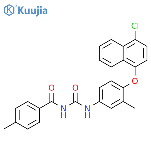 Benzamide, N-[[[4-[(4-chloro-1-naphthalenyl)oxy]-3-methylphenyl]amino]carbonyl]-4-methyl- structure