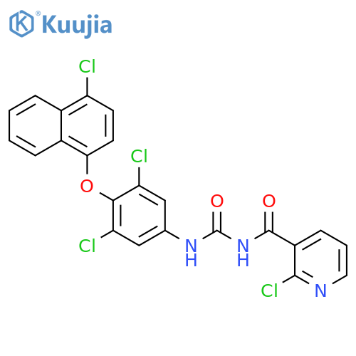 3-Pyridinecarboxamide, 2-chloro-N-[[[3,5-dichloro-4-[(4-chloro-1-naphthalenyl)oxy]phenyl]amino]carbonyl]- structure