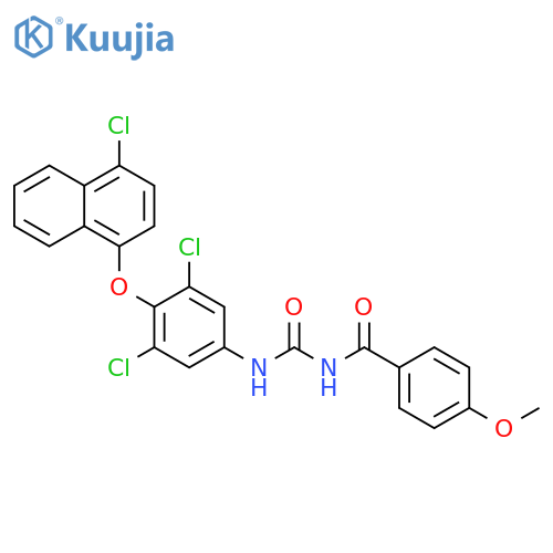 Benzamide,N-[[[3,5-dichloro-4-[(4-chloro-1-naphthalenyl)oxy]phenyl]amino]carbonyl]-4-methoxy- structure