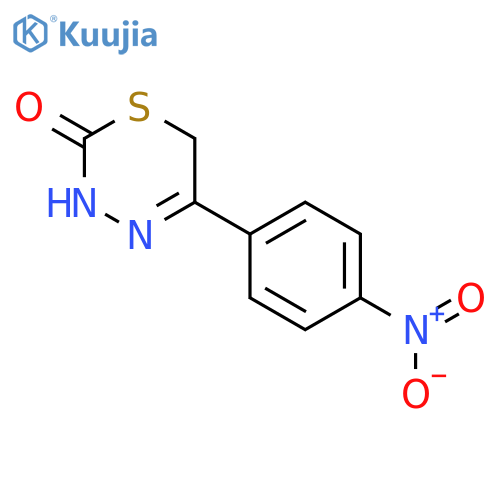 2H-1,3,4-Thiadiazin-2-one, 3,6-dihydro-5-(4-nitrophenyl)- structure