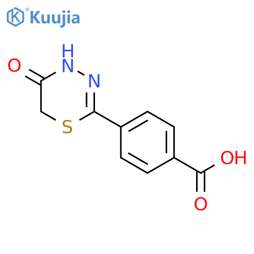 Benzoic acid, 4-(5,6-dihydro-5-oxo-4H-1,3,4-thiadiazin-2-yl)- structure