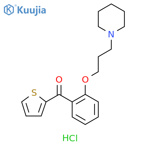 Methanone, [2-[3-(1-piperidinyl)propoxy]phenyl]-2-thienyl-, hydrochloride (1:1) structure