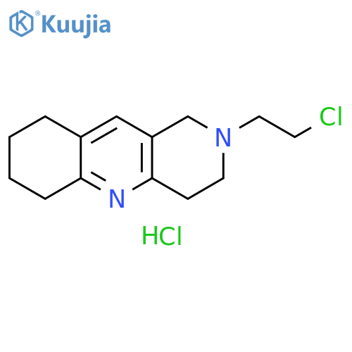 Benzo[b][1,6]naphthyridine, 2-(2-chloroethyl)-1,2,3,4,6,7,8,9-octahydro-, hydrochloride (1:2) structure
