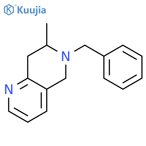 1,6-Naphthyridine, 5,6,7,8-tetrahydro-7-methyl-6-(phenylmethyl)- structure
