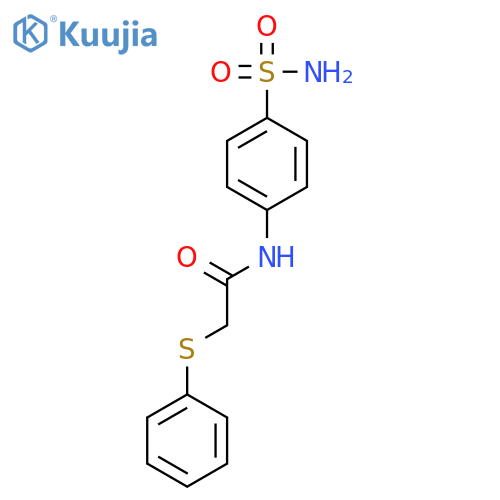 2-(phenylsulfanyl)-N-(4-sulfamoylphenyl)acetamide structure