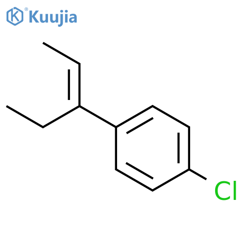 Benzene, 1-chloro-4-(1-ethyl-1-propenyl)- structure
