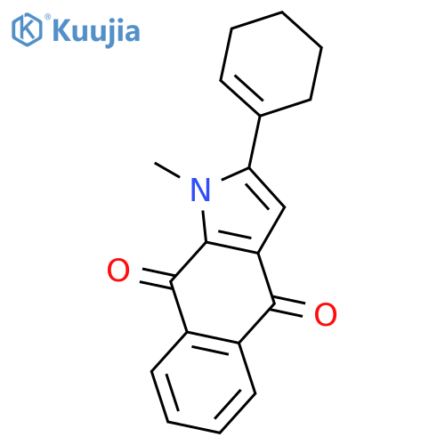 1H-Benz[f]indole-4,9-dione, 2-(1-cyclohexen-1-yl)-1-methyl- structure