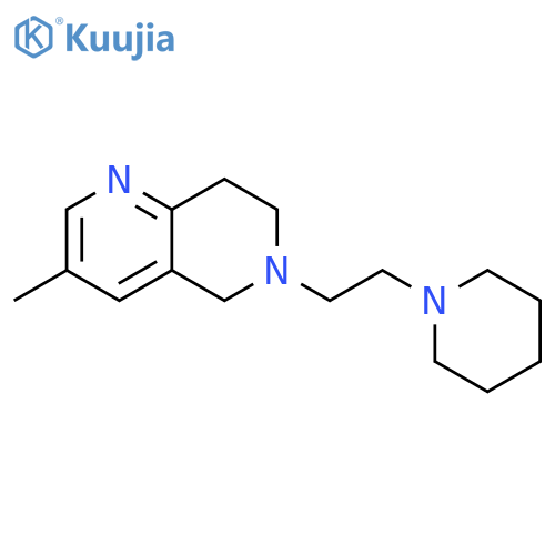 1,6-NAPHTHYRIDINE, 5,6,7,8-TETRAHYDRO-3-METHYL-6-[2-(1-PIPERIDINYL)ETHYL]- structure