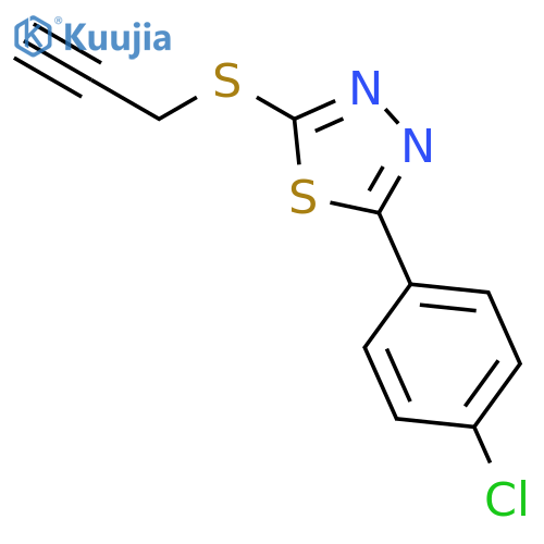 1,3,4-Thiadiazole, 2-(4-chlorophenyl)-5-(2-propynylthio)- structure