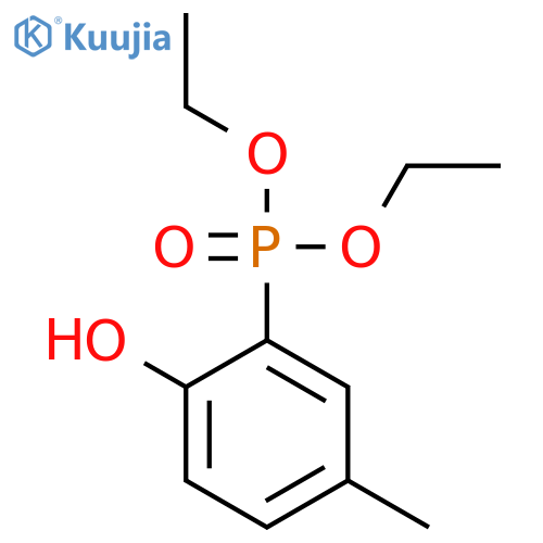 PHOSPHONIC ACID, (2-HYDROXY-5-METHYLPHENYL)-, DIETHYL ESTER structure