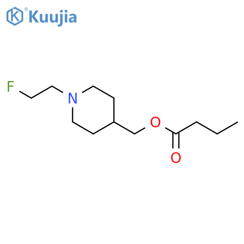Butanoic acid, [1-(2-fluoroethyl)-4-piperidinyl]methyl ester structure