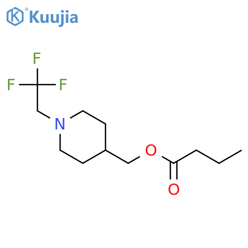 Butanoic acid, [1-(2,2,2-trifluoroethyl)-4-piperidinyl]methyl ester structure