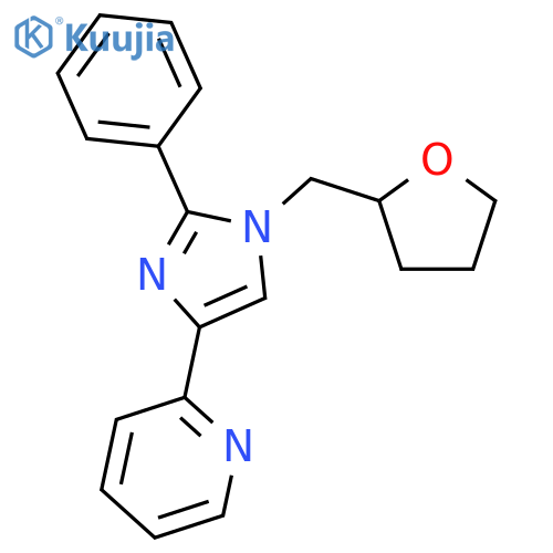 Pyridine, 2-[2-phenyl-1-[(tetrahydro-2-furanyl)methyl]-1H-imidazol-4-yl]- structure