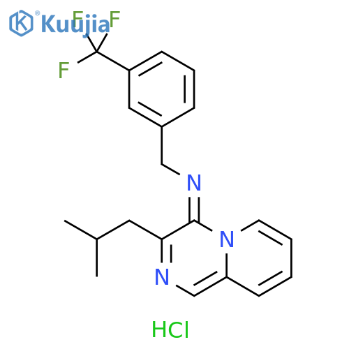 Benzenemethanamine, N-[3-(2-methylpropyl)-4H-pyrido[1,2-a]pyrazin-4-ylidene]-3-(trifluoromethyl)-, hydrochloride (1:1) structure