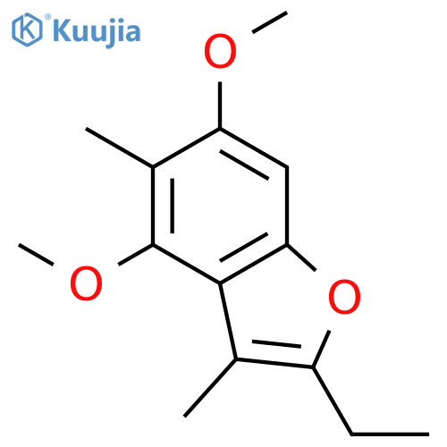 Benzofuran, 2-ethyl-4,6-dimethoxy-3,5-dimethyl- structure