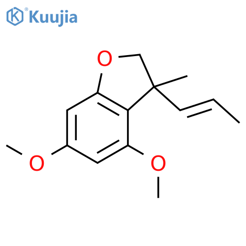 Benzofuran, 2,3-dihydro-4,6-dimethoxy-3-methyl-3-(1E)-1-propenyl- structure