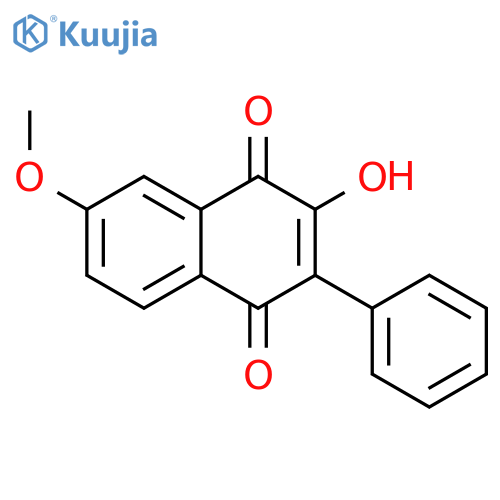 1,4-Naphthalenedione, 3-hydroxy-6-methoxy-2-phenyl- structure