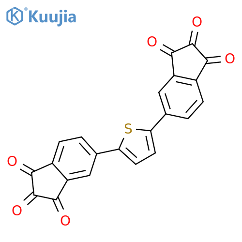 1H-INDENE-1,2,3-TRIONE, 5,5'-(2,5-THIOPHENEDIYL)BIS- structure