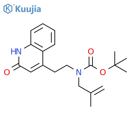 Carbamic acid,[2-(1,2-dihydro-2-oxo-4-quinolinyl)ethyl](2-methyl-2-propenyl)-,1,1-dimethylethyl ester structure
