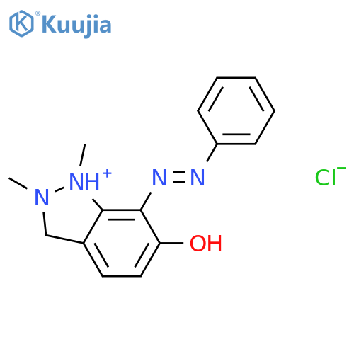 1H-Indazolium, 6-hydroxy-1,2-dimethyl-7-(phenylazo)-, chloride structure