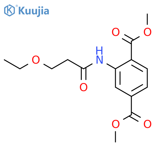 dimethyl 2-[(3-ethoxypropanoyl)amino]benzene-1,4-dicarboxylate structure