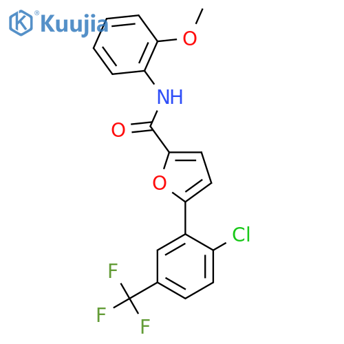 5-2-chloro-5-(trifluoromethyl)phenyl-N-(2-methoxyphenyl)furan-2-carboxamide structure