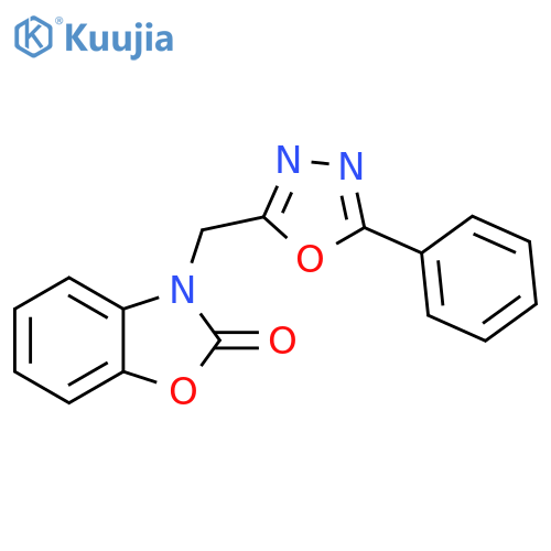 3-(5-phenyl-1,3,4-oxadiazol-2-yl)methyl-2,3-dihydro-1,3-benzoxazol-2-one structure