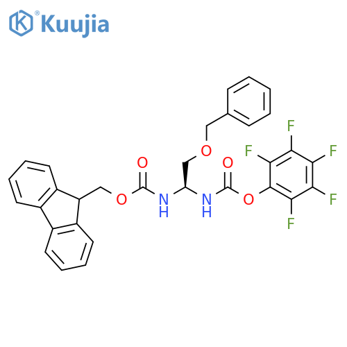 Carbamic acid, [(1R)-1-[[(9H-fluoren-9-ylmethoxy)carbonyl]amino]-2-(phenylmethoxy)ethyl]-, pentafluorophenyl ester (9CI) structure