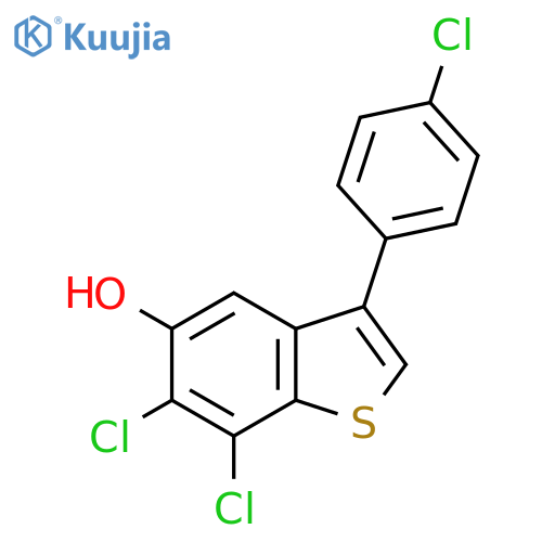 BENZO[B]THIOPHENE-5-OL, 6,7-DICHLORO-3-(4-CHLOROPHENYL)- structure