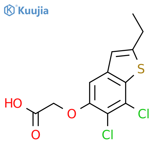ACETIC ACID, [(6,7-DICHLORO-2-ETHYLBENZO[B]THIEN-5-YL)OXY]- structure
