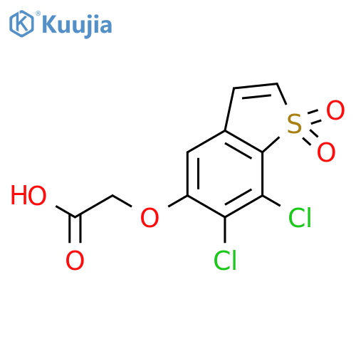 ACETIC ACID, [(6,7-DICHLORO-1,1-DIOXIDOBENZO[B]THIEN-5-YL)OXY]- structure