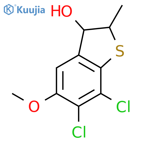 Benzo[b]thiophene-3-ol, 6,7-dichloro-2,3-dihydro-5-methoxy-2-methyl- structure