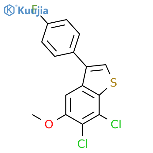 BENZO[B]THIOPHENE, 6,7-DICHLORO-3-(4-FLUOROPHENYL)-5-METHOXY- structure